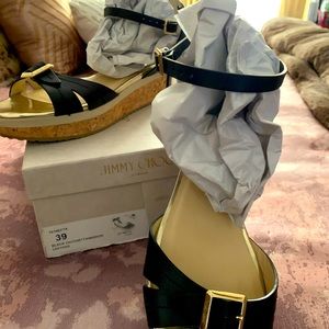 Jimmy Choo Size 39 Black Platform Sandal
